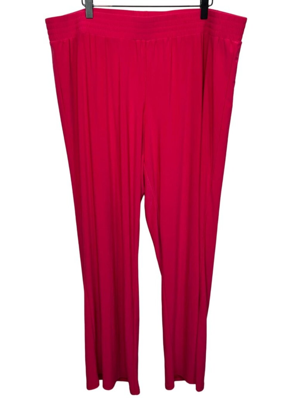 Ellen Weaver 3X Wide Leg Pants Pink Fuchsia Pull On Plus